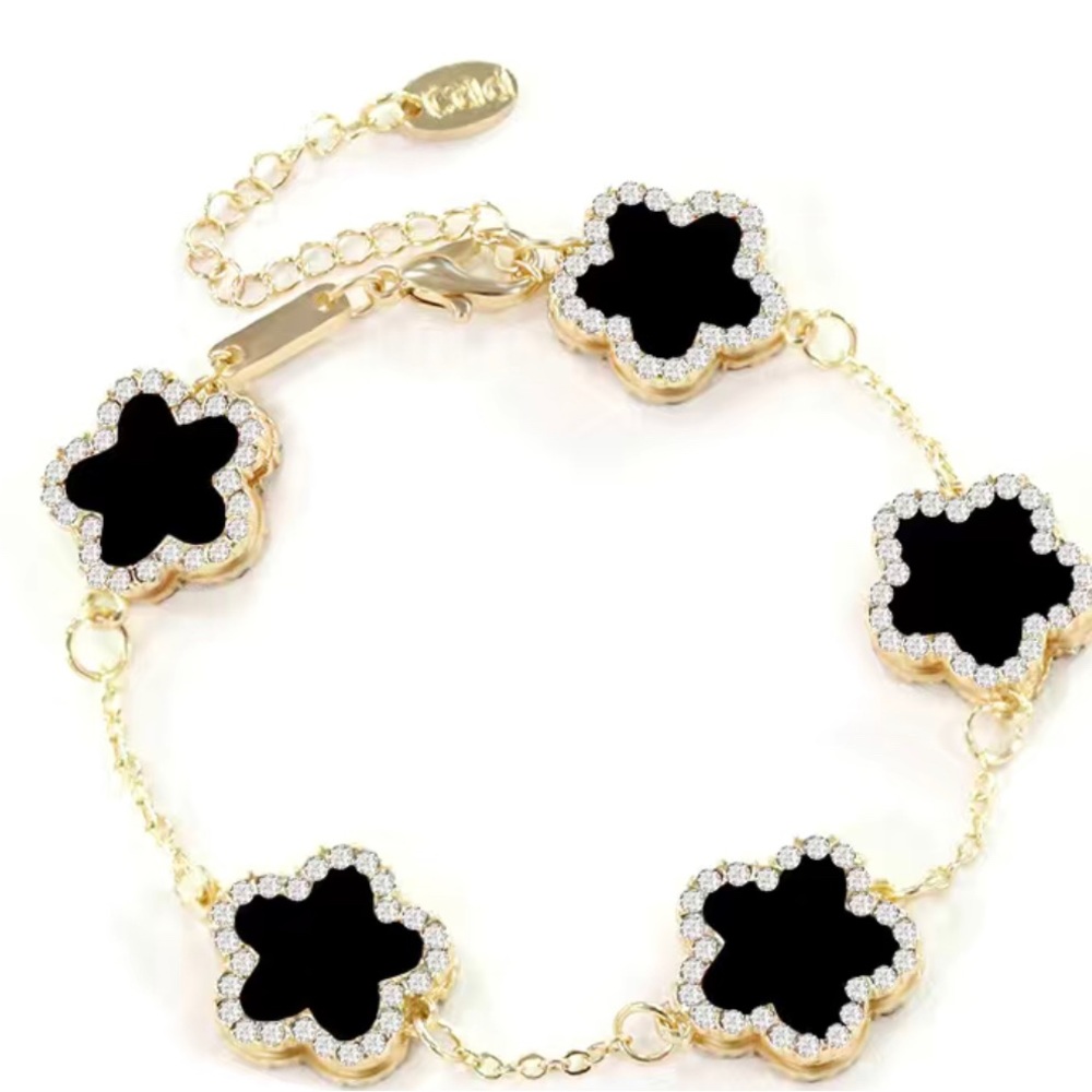 Black Clover Flower Bracelet